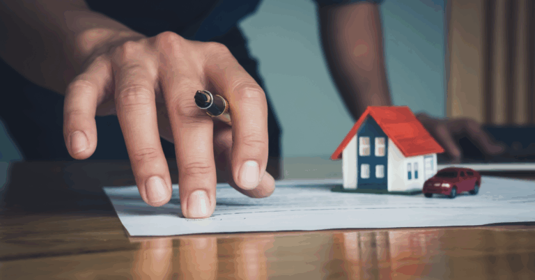 a person planning in a paper with a pen